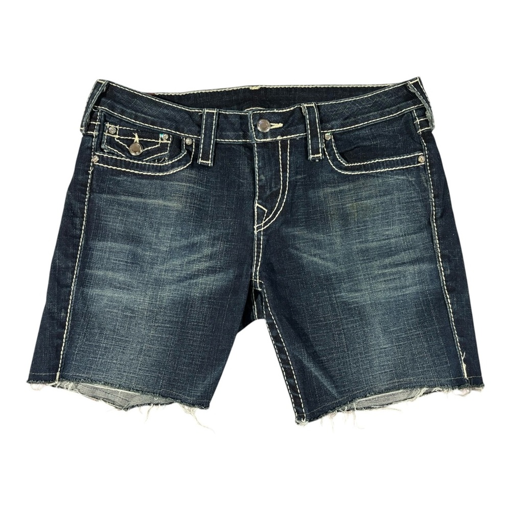 True Religion Cut Off Shorts Women Size 31 With Rhinestones
